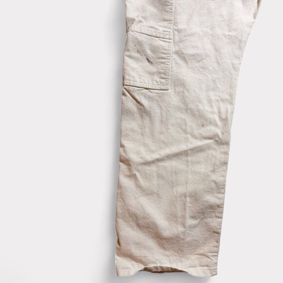 Dickies Mens Carpenter Work Pants Beige Heavily Distressed Paint-Splattered Size - Picture 9 of 12